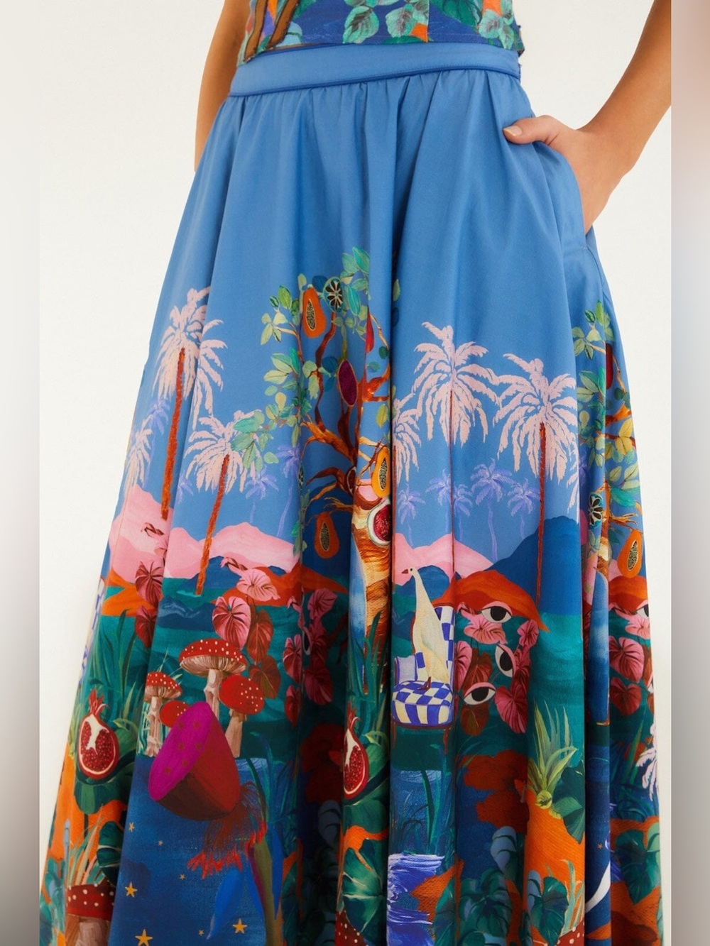 FARM RIO Multicolor Dream Landscape Midi Skirt - Picture 4 of 5